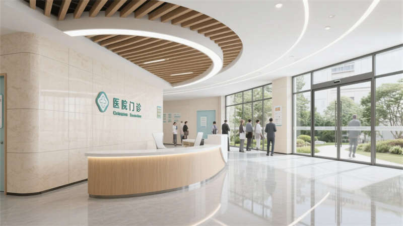 療愈綠洲，光影共生——合肥6000平醫(yī)院裝修設計效果圖